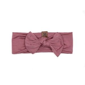 Knotted Bow Headband - Rose